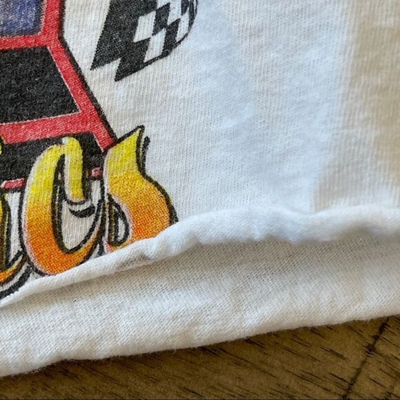 Chemistry Corvette Cropped T-Shirt, White with Multi Color Graphic - Small - Picture 2 of 7